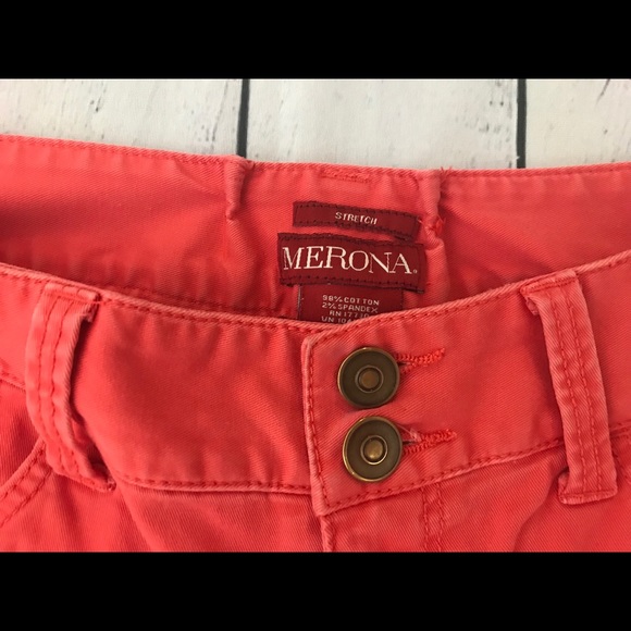 Cute Coral Ankle Cropped Pants - Picture 3 of 4